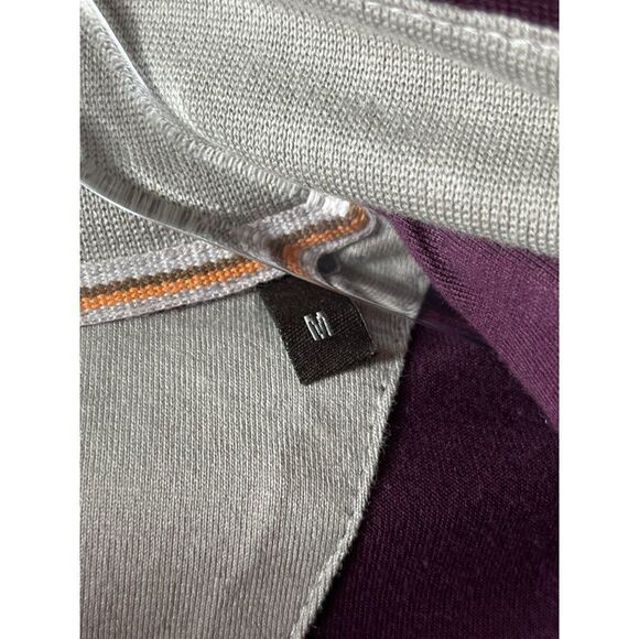 Left Coast Tee Mens 1/4 Zip Pullover Long Sleeve Casual Shirt Medium Purple - Picture 6 of 10